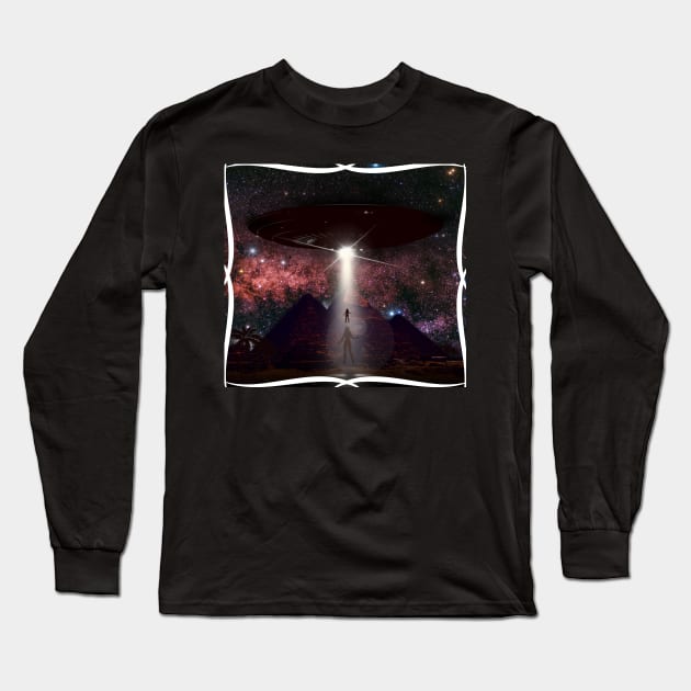 Lost in the shadow of the pyramid - Taken by UFO Long Sleeve T-Shirt by Smiling-Faces